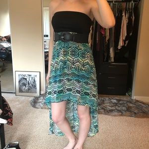 High-Low Strapless Dress